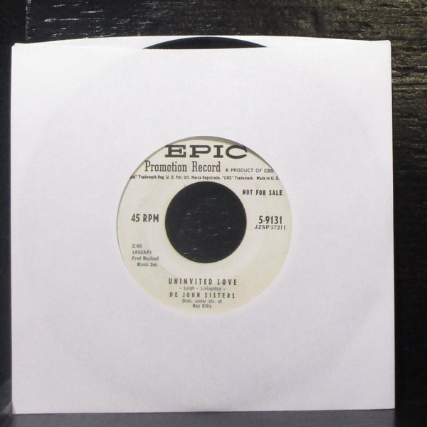 De John Sisters - C'est La Vie / Uninvited Love 7" VG+ Promo Vinyl 45 Epic 1955 - Shuga Records