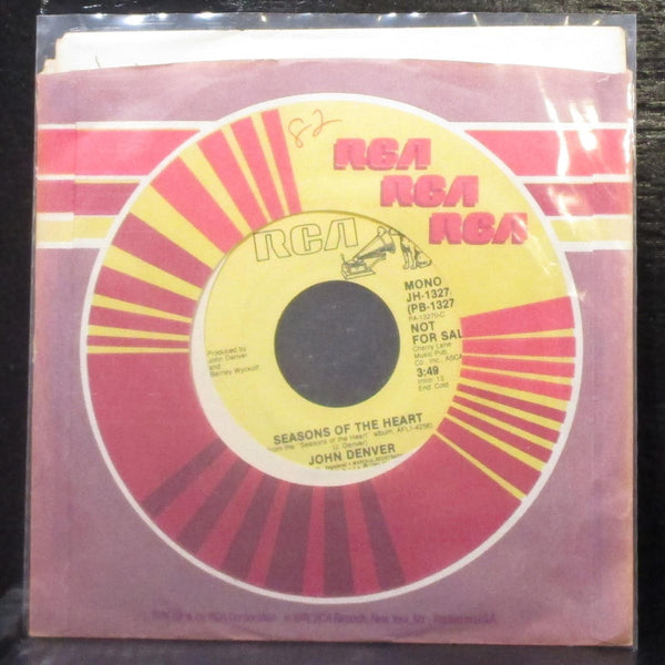John Denver - Season Of The Heart 7" Mint- Promo Vinyl 45 RCA JH-13270 USA 1982 - Shuga Records