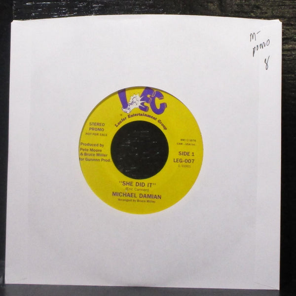 Michael Damian - She Did It 7" Mint- Promo Vinyl 45 Laufer LEG-007 USA 1981 - Shuga Records