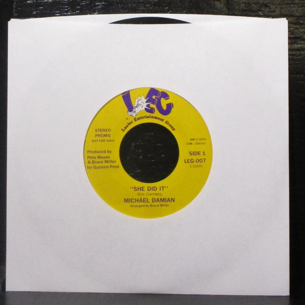 Michael Damian - She Did It 7" Mint- Promo Vinyl 45 Laufer LEG-007 USA 1981 - Shuga Records