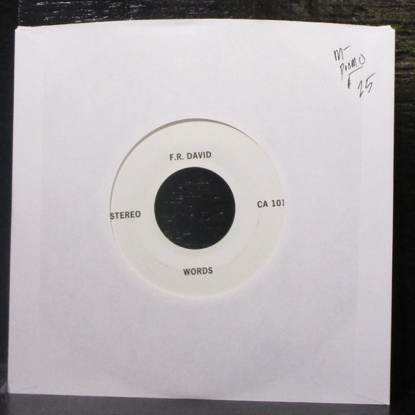 F.R. David - Words 7" Mint- Promo Vinyl 45 Carrere CA 101 USA 1982 - Shuga Records