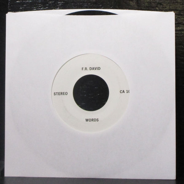 F.R. David - Words 7" Mint- Promo Vinyl 45 Carrere CA 101 USA 1982 - Shuga Records