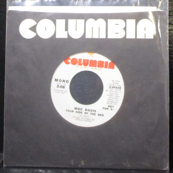 Mac Davis - Your Side Of The Bed 7" Mint- Promo Vinyl 45 Columbia 4-45839 USA - Shuga Records