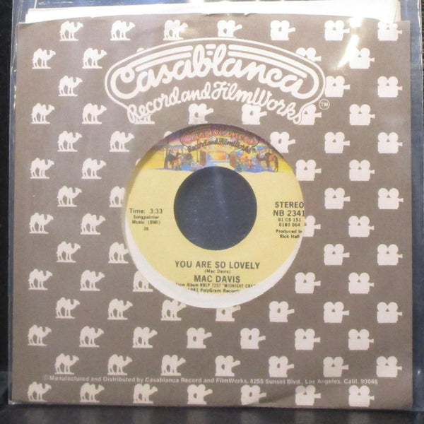 Mac Davis - You're My Bestest Friend 7" Mint- Vinyl 45 Casablanca NB 2341 USA - Shuga Records
