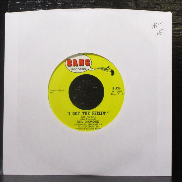 Neil Diamond - I Got The Feelin' / The Boat That I Row 7" Mint- Vinyl 45 Bang - Shuga Records