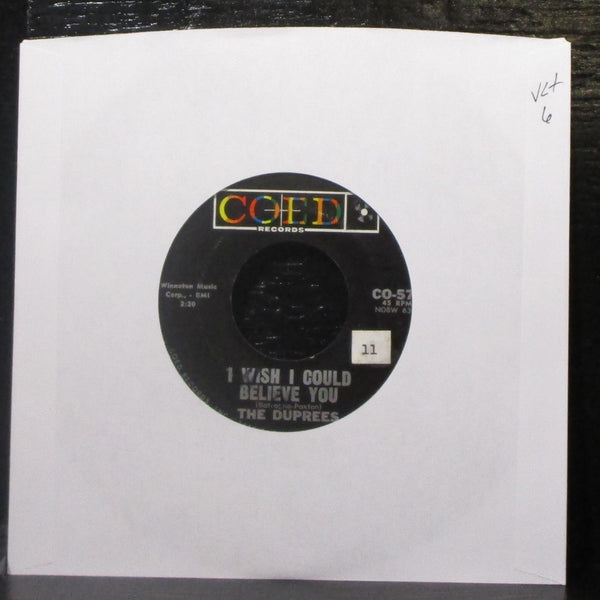 The Duprees - I'd Rather Be Here In Your Arms 7" VG+ Vinyl 45 Coed CO-574 USA - Shuga Records