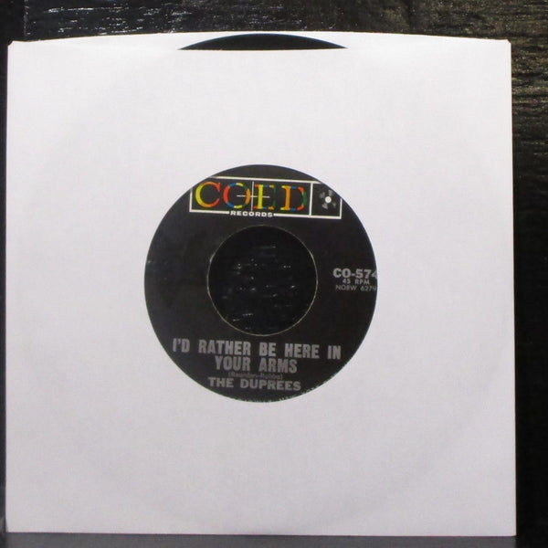 The Duprees - I'd Rather Be Here In Your Arms 7" VG+ Vinyl 45 Coed CO-574 USA - Shuga Records