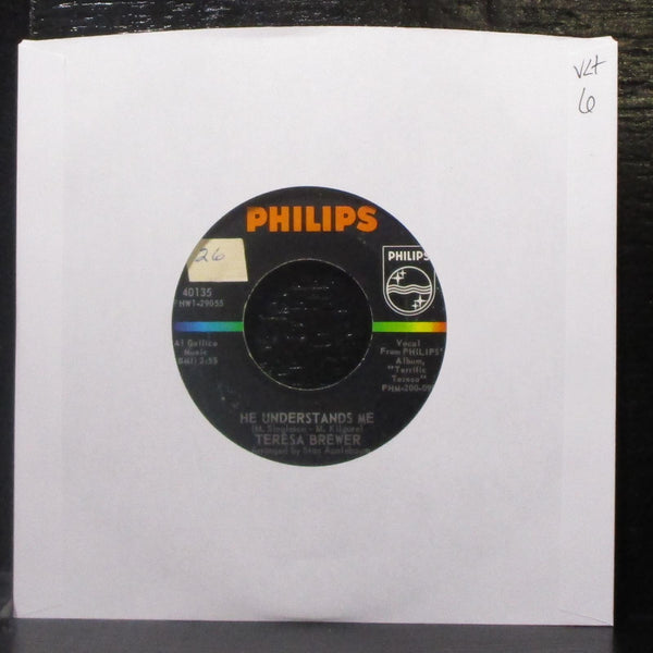 Teresa Brewer - He Understands Me / Just Before We Say Goodbye 7" VG+ Vinyl 45 - Shuga Records