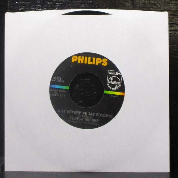 Teresa Brewer - He Understands Me / Just Before We Say Goodbye 7" VG+ Vinyl 45 - Shuga Records
