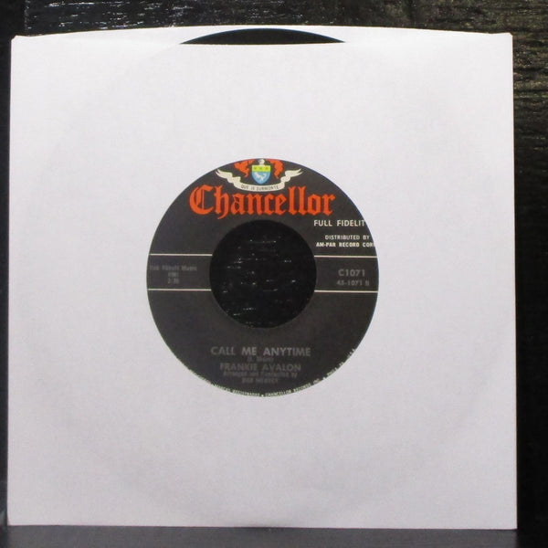 Frankie Avalon - All Of Everything / Call Me Anytime 7" VG+ Vinyl 45 Chancellor - Shuga Records