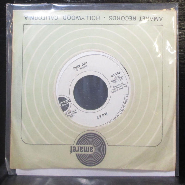 Crow - Time To Make A Turn / Busy Day 7" Mint- Promo Vinyl 45-106 Amaret USA - Shuga Records