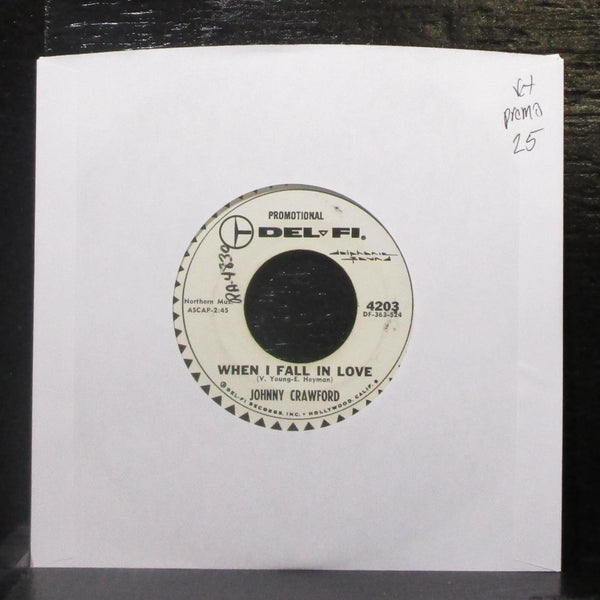 Johnny Crawford - When I Fall In Love / Cry On My Shoulder 7" VG+ Promo Vinyl 45 - Shuga Records