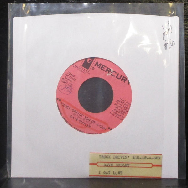 Dave Dudley - Truck Drivin' Son-Of-A-Gun / I Got Lost 7" VG+ Promo Vinyl 45 1965 - Shuga Records