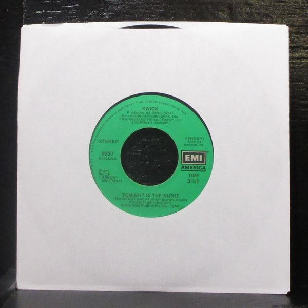 Kwick - Let This Moment Be Forever / Tonight Is The Night 7" VG Vinyl 45 EMI - Shuga Records