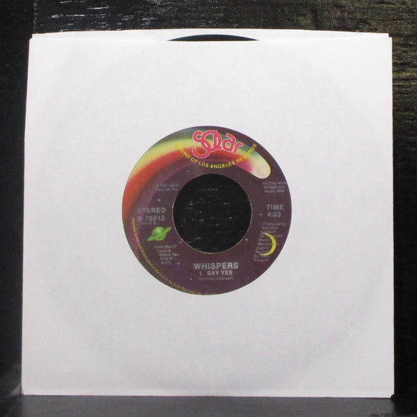 Whispers - Just Gets Better With Time / Say Yes 7" VG+ Vinyl 45 Solar B-70012 - Shuga Records