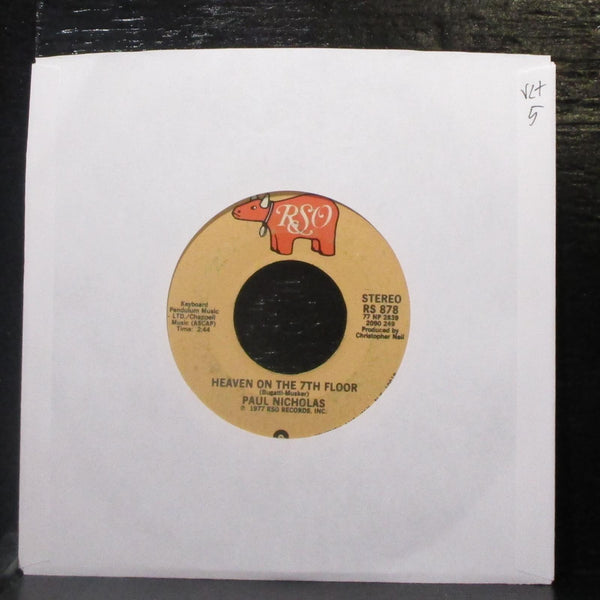 Paul Nicholas - Heaven On The 7th Floor 7" VG+ Vinyl 45 RSO RS 878 USA 1977 - Shuga Records