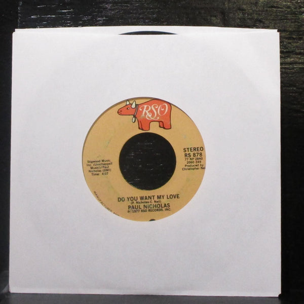 Paul Nicholas - Heaven On The 7th Floor 7" VG+ Vinyl 45 RSO RS 878 USA 1977 - Shuga Records