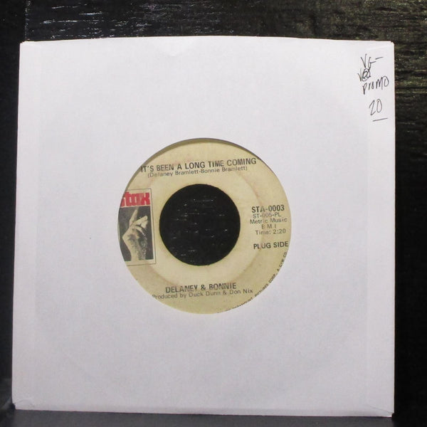 Delaney & Bonnie - It's Been A Long Time Coming 7" VG- Promo Vinyl 45 Stax 1968 - Shuga Records