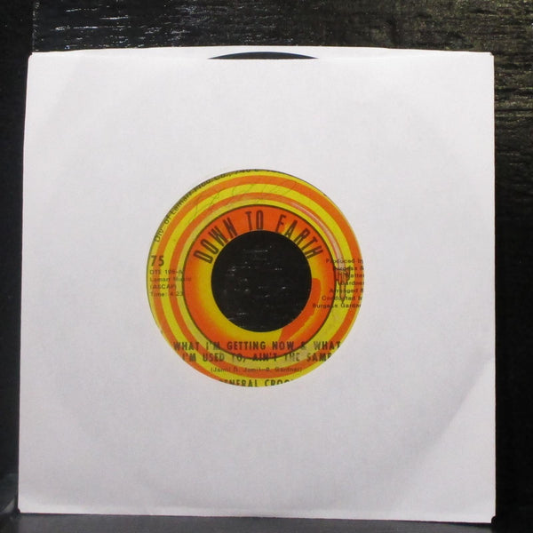General Crook - Get Over 7" VG Vinyl 45 Down To Earth 75 USA 1971 - Shuga Records