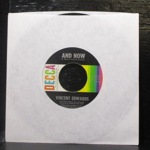 Vincent Edwards - Don't Worry 'Bout Me / And Now 7" VG+ Vinyl 45 Decca 31413 USA - Shuga Records