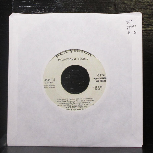 Dave Gardner - Ain't That Weird 7" VG+ Promo Vinyl 45 RCA Victor SP-45-111 USA - Shuga Records