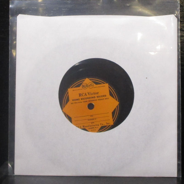 Unknown Artist - Private Recording 6" VG+ Vinyl 78 RCA Victor Home Recording - Shuga Records