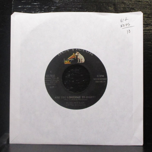 Elvis Presley - Are You Lonesome To-Night? 7" VG+ Vinyl 45 RCA Victor 47-7810 - Shuga Records