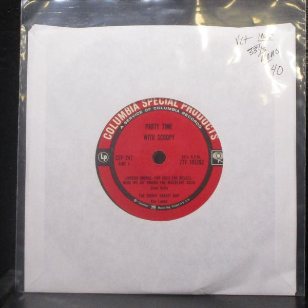 Various Artists - Party Time With Scoopy 7" VG+ Vinyl 33 CSP 247 USA 1965 mono - Shuga Records