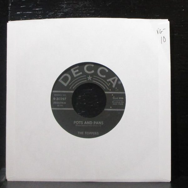 Toppers - Pots & Pans / It Was Twice As Big As I Thought It Was 7" VG- Vinyl 45 - Shuga Records