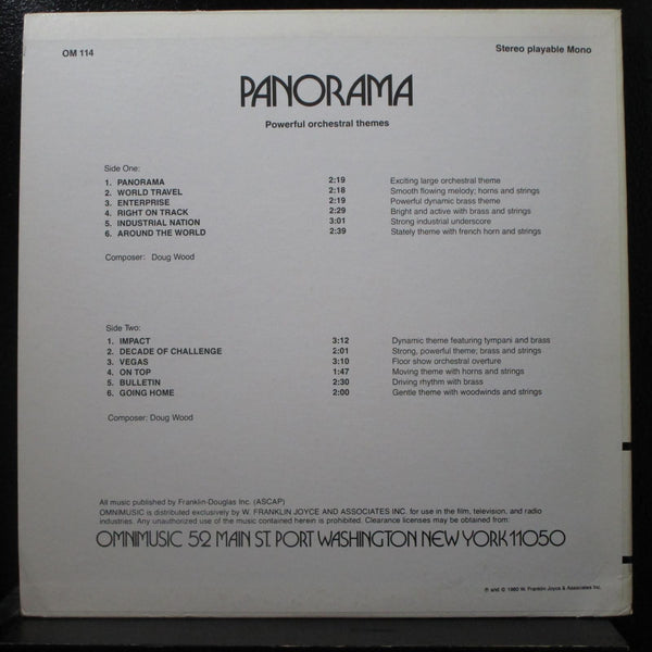 Doug Wood - Panorama LP Mint- OM 114 USA 1980 Vinyl Record - Shuga Records