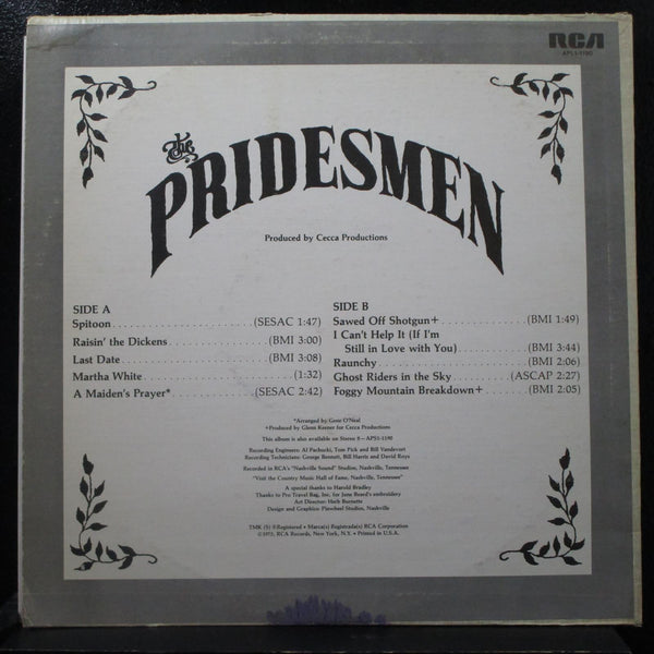 The Pridesmen - The Pridesmen LP VG+ APL1-1190 RCA Victor 1975 USA Vinyl Record - Shuga Records