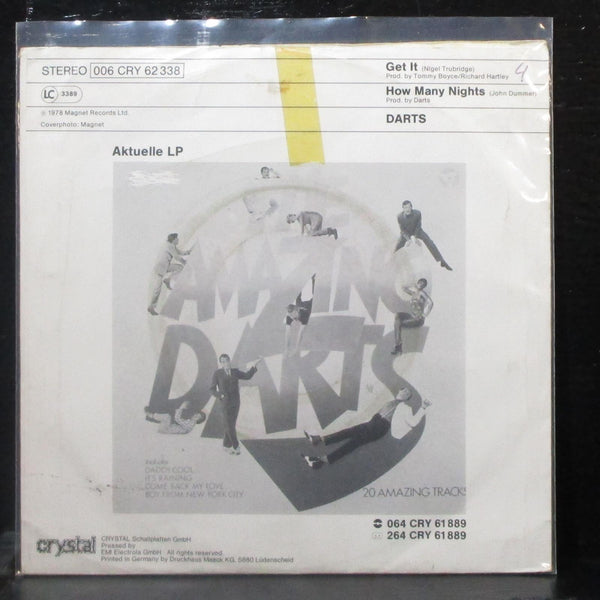 Darts - Get It / How Many Nights 7" Mint- Vinyl 45 Magnet 006 CRY 62 338 Germany - Shuga Records