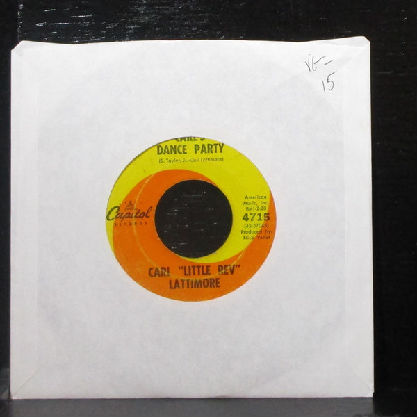 Carl "Little Rev" Lattimore - Carl's Dance Party / Kansas City 7" VG- Vinyl 45 - Shuga Records