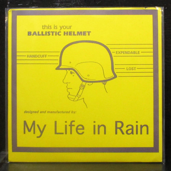 My Life In Rain - This Is Your Ballistic Helmet 7" Mint- Vinyl 33 FPR002 yellow - Shuga Records