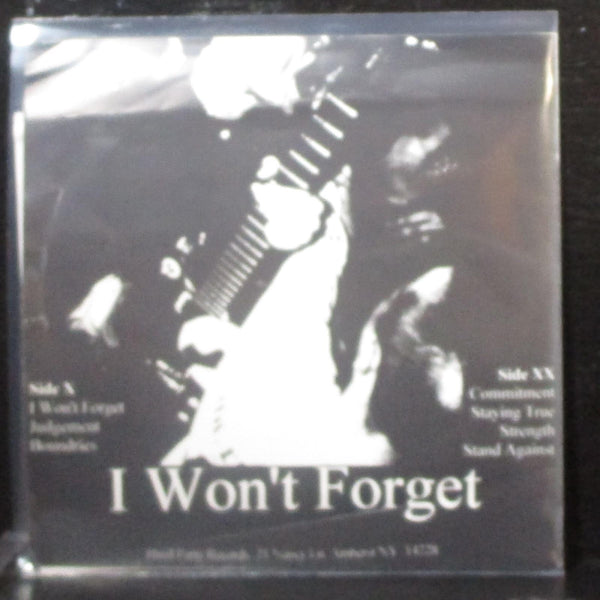 Plagued With Rage - I Won't Forget 7" VG+ Vinyl 45 Third Party TPR002 USA 1994 - Shuga Records