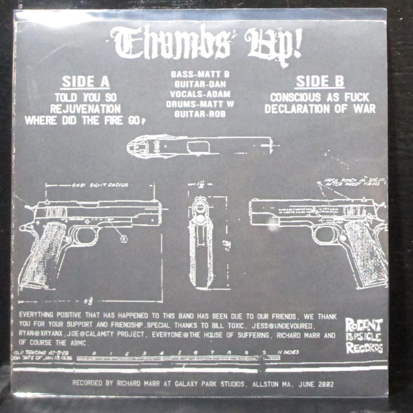 Thumbs Up! - Building An Army 7" VG+ Vinyl 45 Rodent Popsicle RPR59 USA 2002 - Shuga Records
