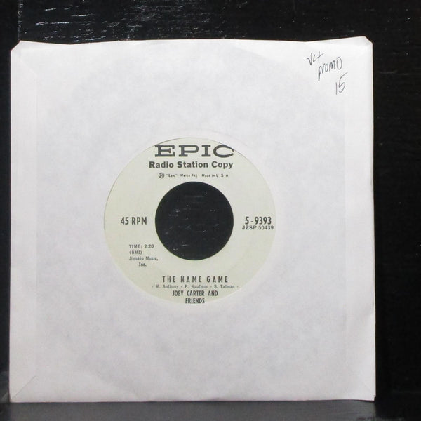 Joey Carter & Friends - The Name Game / What Else Is New 7" VG+ Promo Vinyl 45 - Shuga Records