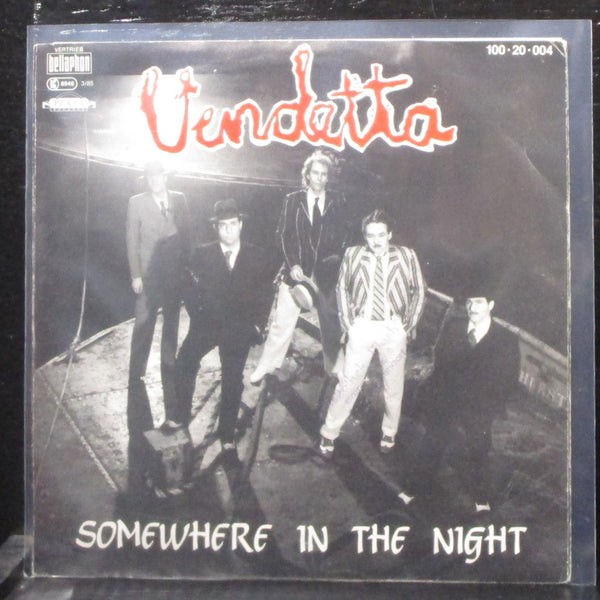 Vendetta - Somewhere In The Night 7" VG+ Vinyl 45 Plaza 100-20-004 USA 1985 - Shuga Records