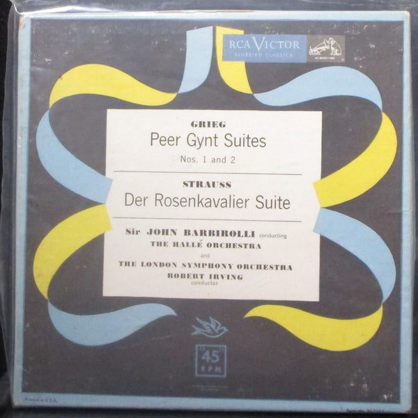 Grieg: Peer Gynt Suites / Strauss: Der Rosenkavalier Suite 4x7" VG+ Box Vinyl 45 - Shuga Records
