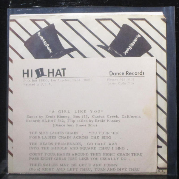 Dick Cary / Ernie Kinney - A Girl Like You 7" VG+ Vinyl 45 Hi-Hat Dance 342 USA - Shuga Records