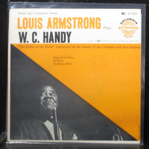 Louis Armstrong Plays W.C. Handy EP 7" VG+ Vinyl 45 Columbia B-1935 USA orange - Shuga Records