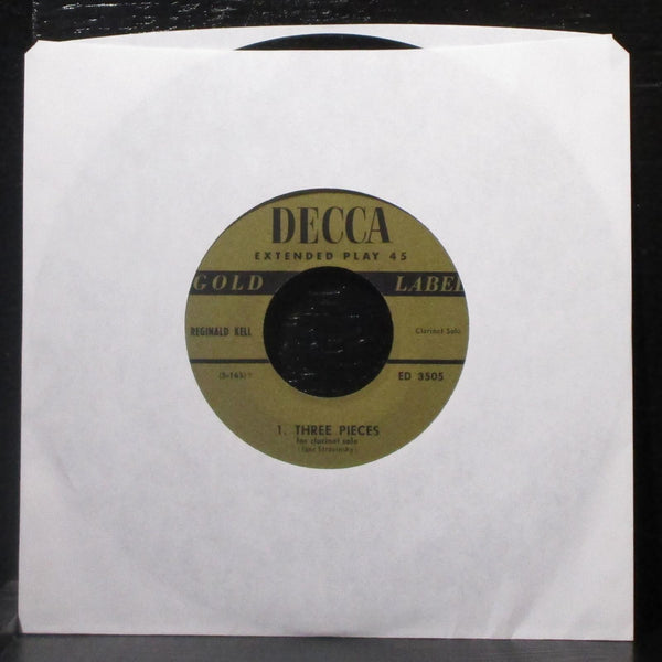 Reginald Kell - Premiere Rhapsodie / Three Pieces 7" Mint- Vinyl 45 Decca ED3505 - Shuga Records