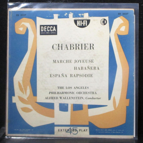 Alfred Wallenstein - Chabrier EP 7" Mint- Vinyl 45 Decca ED 3557 USA 1954 - Shuga Records