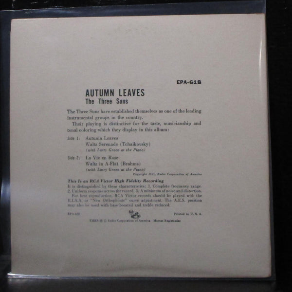 The Three Suns - Autumn Leaves EP 7" VG+ Vinyl 45 RCA Victor EPA 618 USA 1955 - Shuga Records