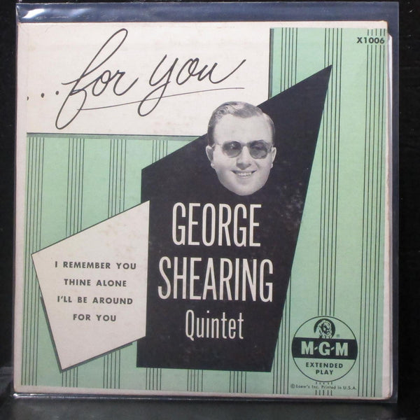The George Shearing Quintet - For You EP 7" VG+ Vinyl 45 MGM X1006 USA - Shuga Records
