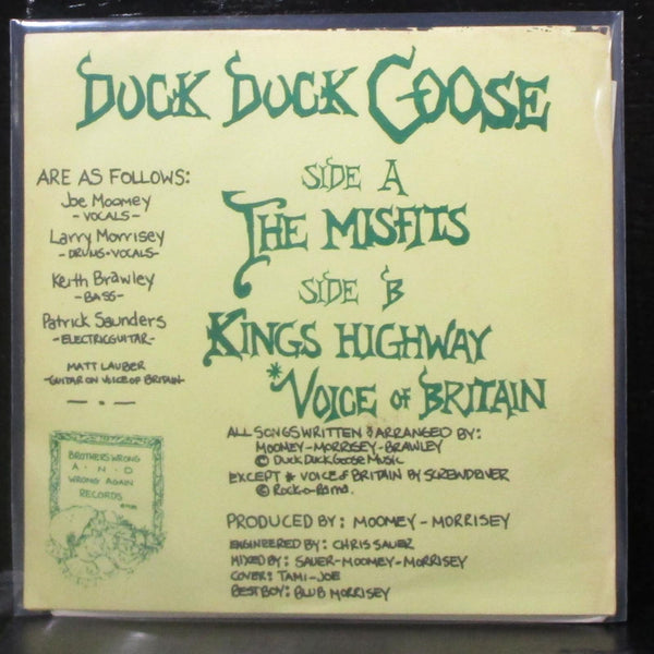 Duck Duck Goose - Phil 7" VG+ Vinyl 45 Brothers Wrong DDG-001 USA 1988 - Shuga Records