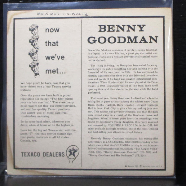 Benny Goodman - Swing Into Spring EP 7" VG+ Promo Vinyl 45 Columbia USA 1958 - Shuga Records