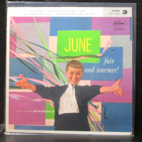 June Christy - Fair And Warmer! Part 3 7" VG+ Vinyl 45 Capitol EAP 3-833 USA - Shuga Records