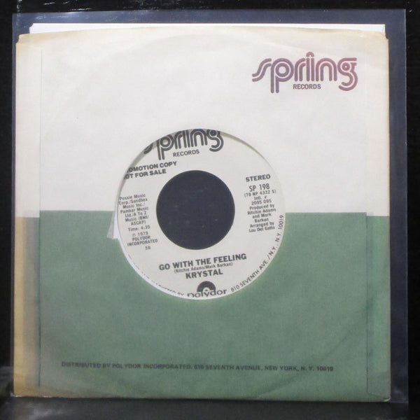 Krystal - Go With The Feeling 7" Mint- Promo Vinyl 45 Spring SP 198 USA 1979 - Shuga Records