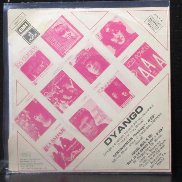 Dyango - Sentimientos / Igual Que A Mi 7" VG+ Vinyl 45 Odeon Spain 1975 - Shuga Records